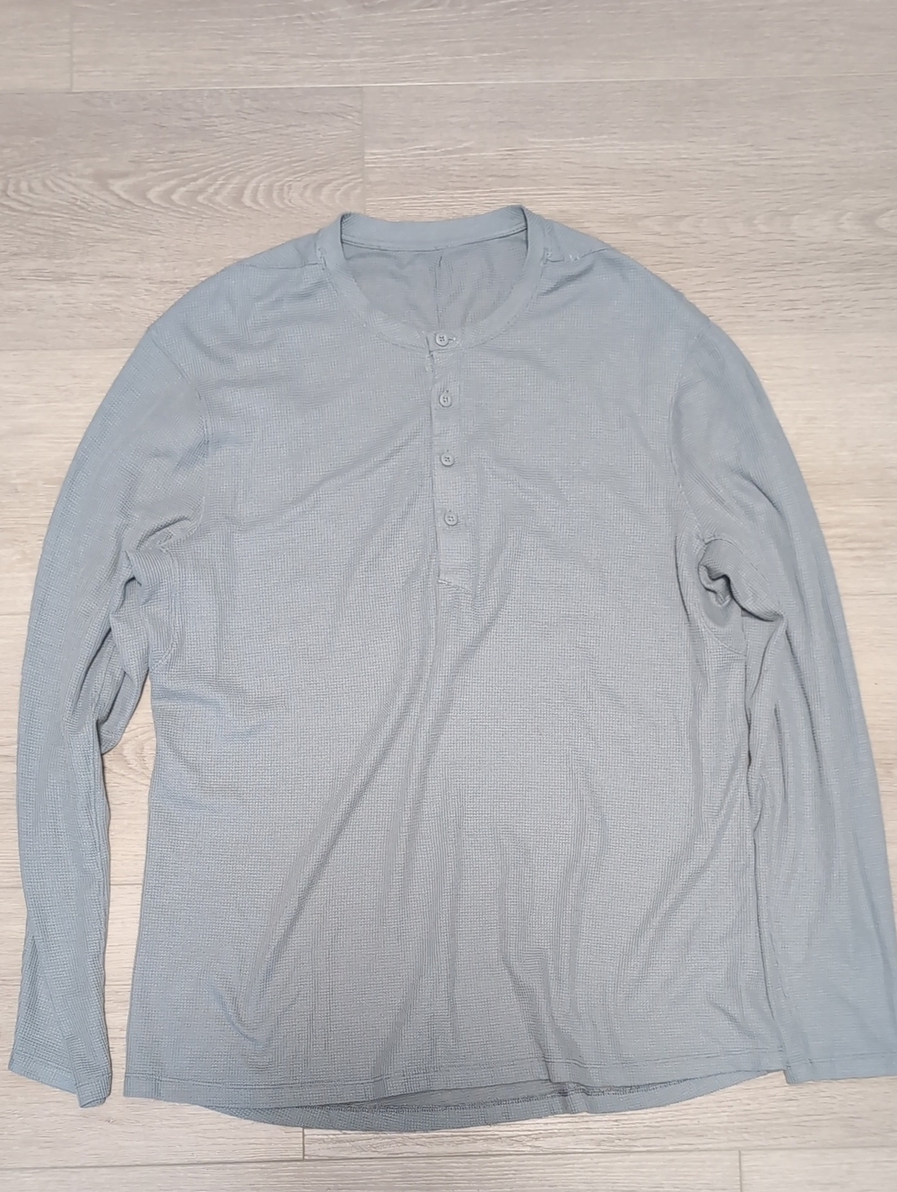 lululemon athletica Light Blue Long-Sleeve Waffle Henley